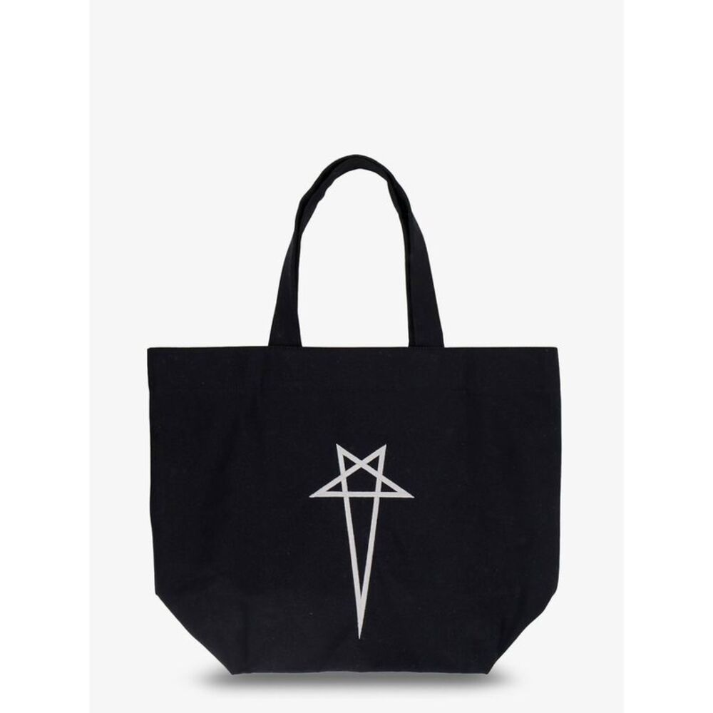 Rick Owens Men Canvas Handbag With Front Logo